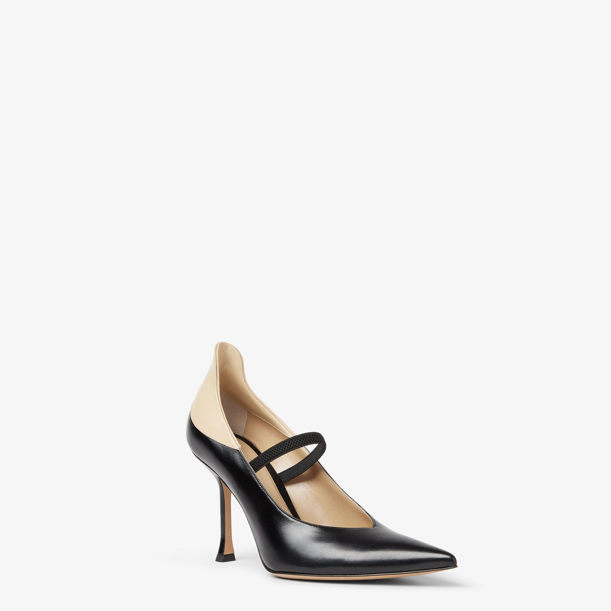 Fendi Nude Pump, Black Leather