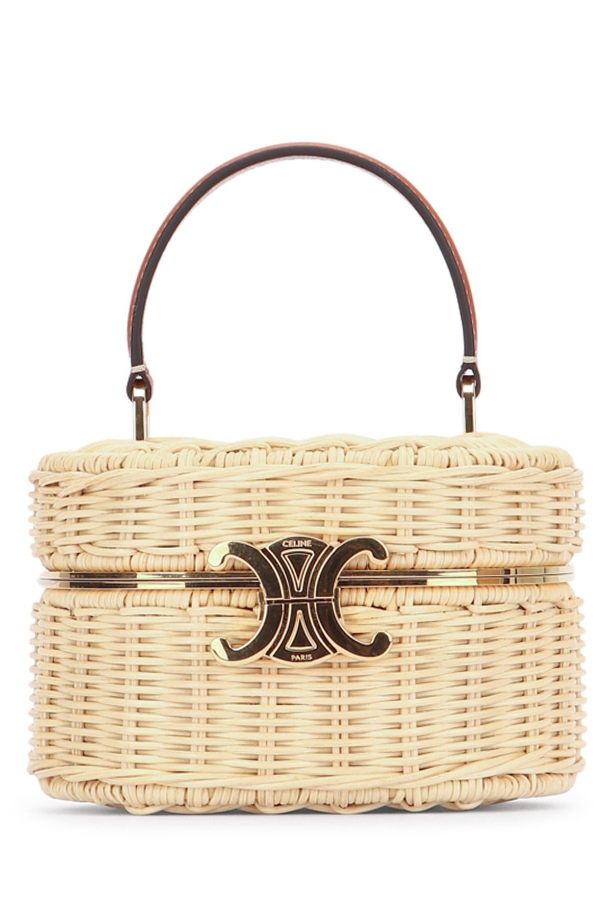 CELINE TRIOMPHE OVAL BOX IN WICKER