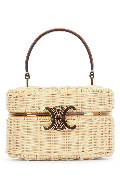 CELINE TRIOMPHE OVAL BOX IN WICKER