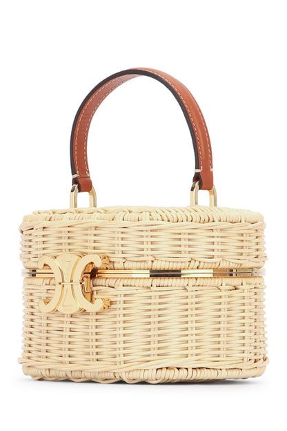 CELINE TRIOMPHE OVAL BOX IN WICKER