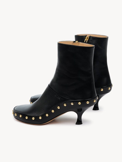 Chloé Studded Ankle Boots, Black Leather