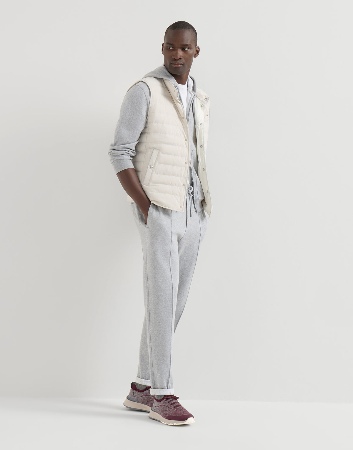 Brunello Cucinelli Knitted Runners, Red Cotton