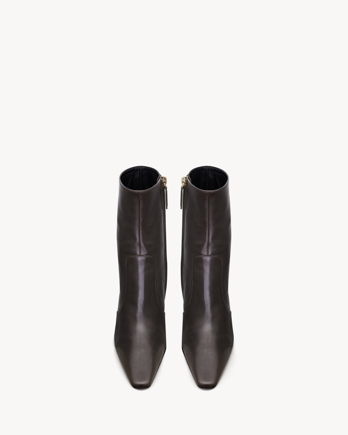 Saint Laurent Opyum Ankle Boots, Brown Calfskin
