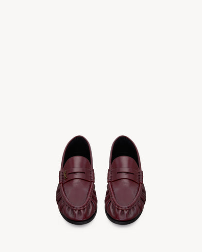 Saint Laurent Le Loafer Morbidi, Red Calfskin