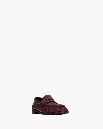 Saint Laurent Le Loafer Morbidi, Red Calfskin