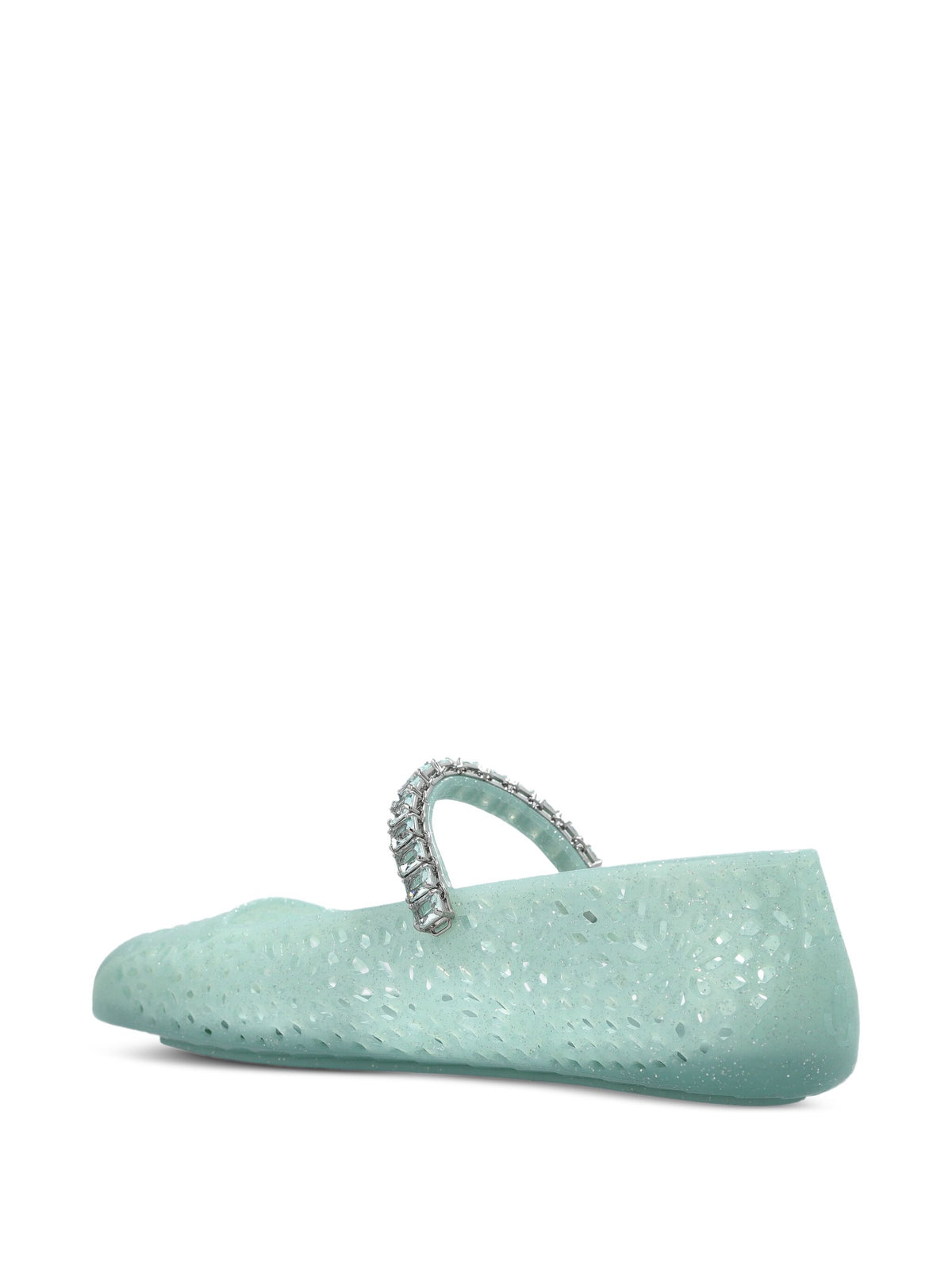 Jimmy Choo Jelly Ballet Flats, Light Green Crystal