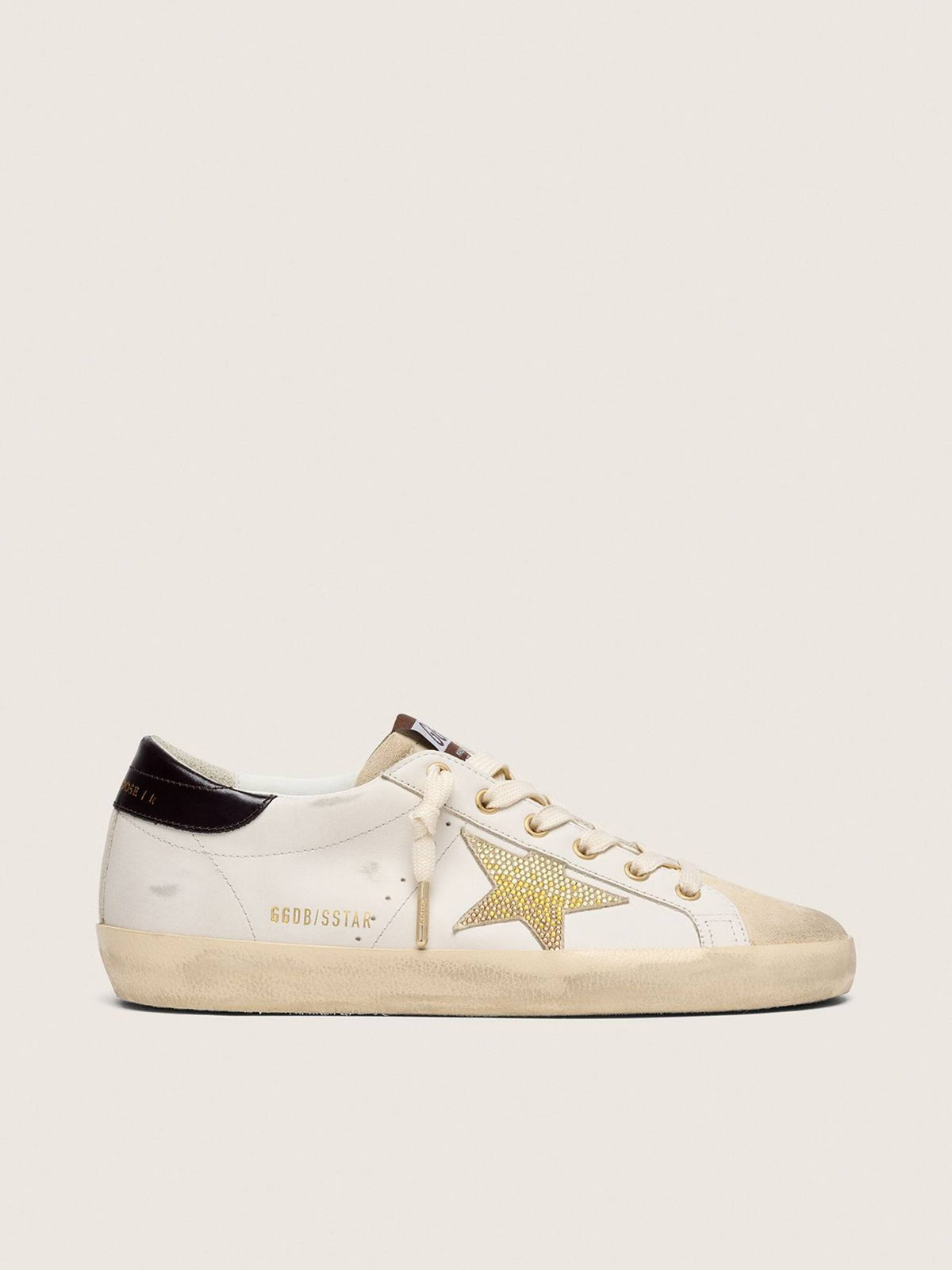حذاء رياضي Super-Star من Golden Goose، جلد أبيض
