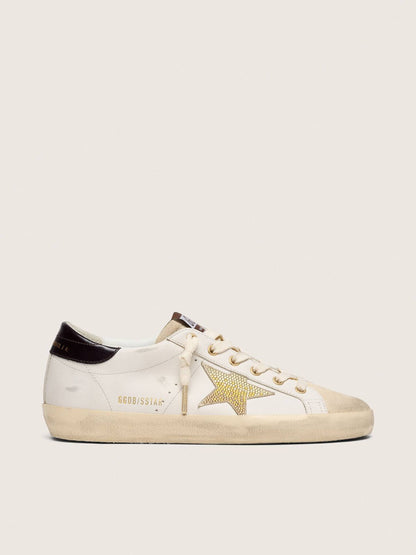 حذاء رياضي Super-Star من Golden Goose، جلد أبيض