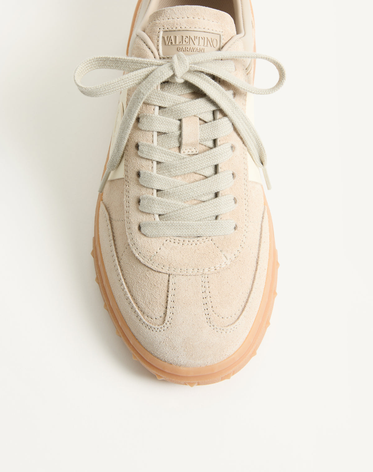 Valentino Garavani Upvillage Sneakers, Beige Suede