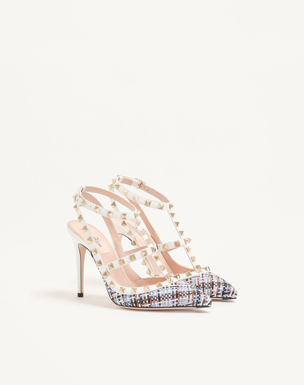 Valentino Garavani Rockstud Slingback Pumps, White