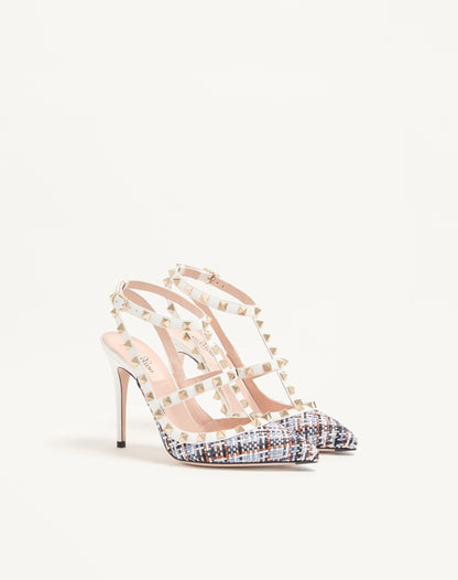 Valentino Garavani Rockstud Slingback Pumps, White