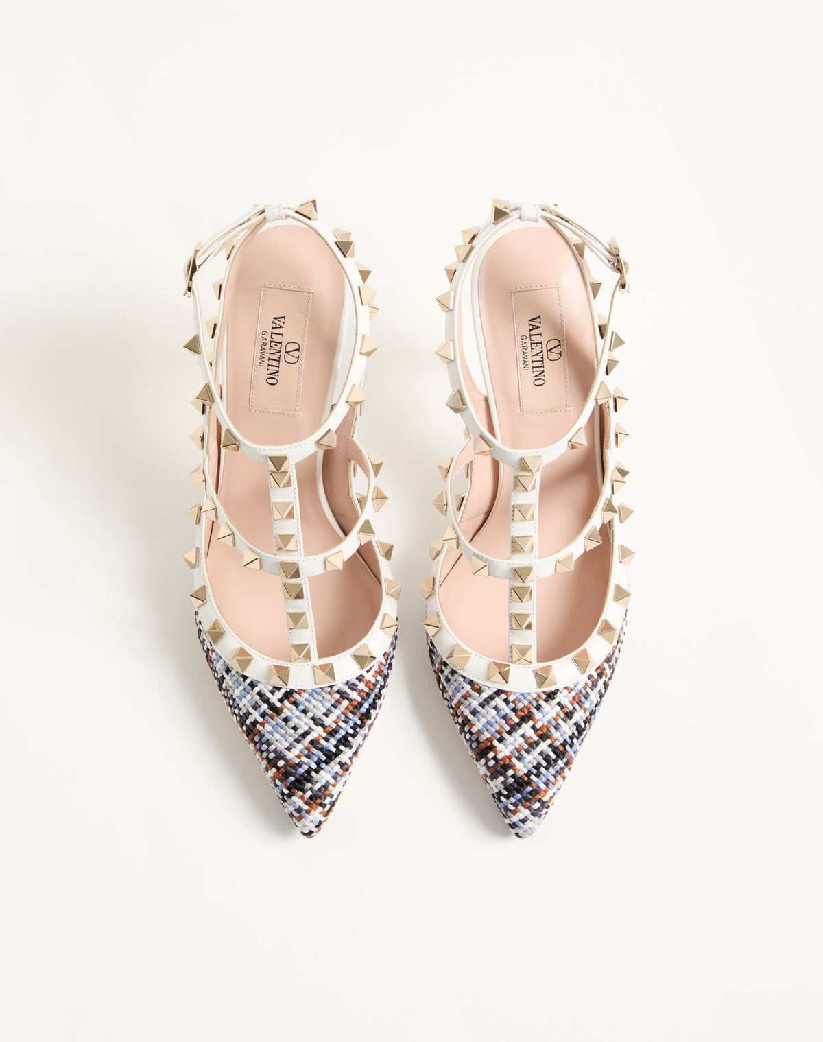 Valentino Garavani Rockstud Slingback Pumps, White