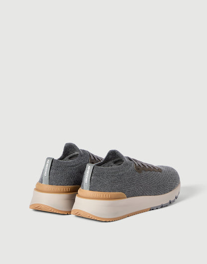 Brunello Cucinelli Wool Knit Runners, Grey