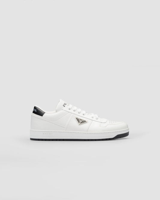 Prada Downtown Sneakers, Black & White Calfskin