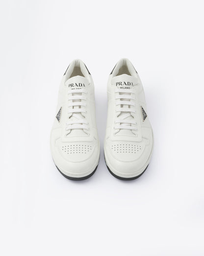Prada Downtown Sneakers, Black & White Calfskin