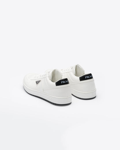 Prada Downtown Sneakers, Black & White Calfskin