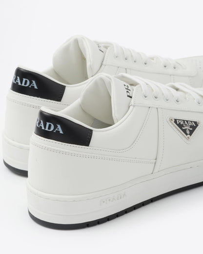 Prada Downtown Sneakers, Black & White Calfskin