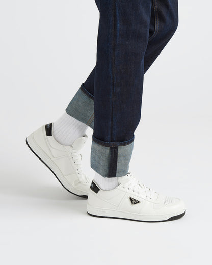Prada Downtown Sneakers, Black & White Calfskin