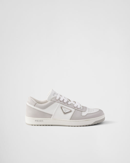 Prada Downtown Sneakers, Grey Smooth Calfskin