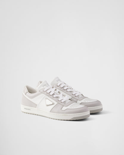 Prada Downtown Sneakers, Grey Smooth Calfskin