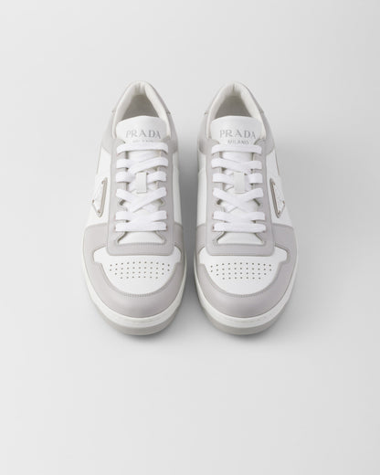 Prada Downtown Sneakers, Grey Smooth Calfskin