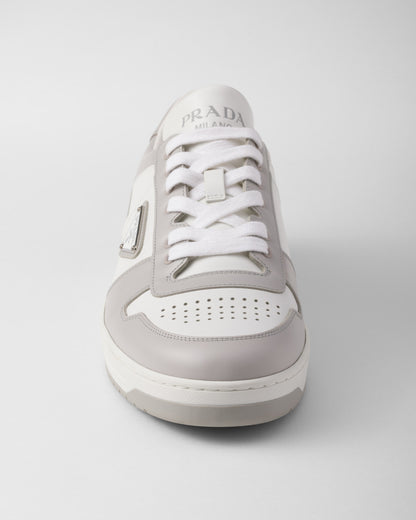 Prada Downtown Sneakers, Grey Smooth Calfskin
