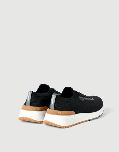 Brunello Cucinelli Knitted Runners, Black Cotton