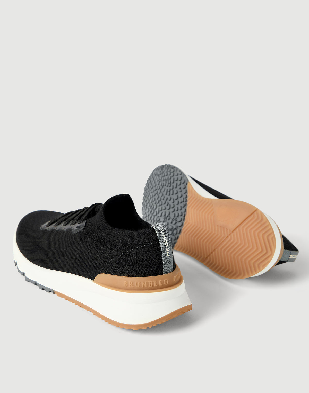 Brunello Cucinelli Knitted Runners, Black Cotton
