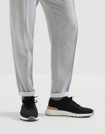 Brunello Cucinelli Knitted Runners, Black Cotton