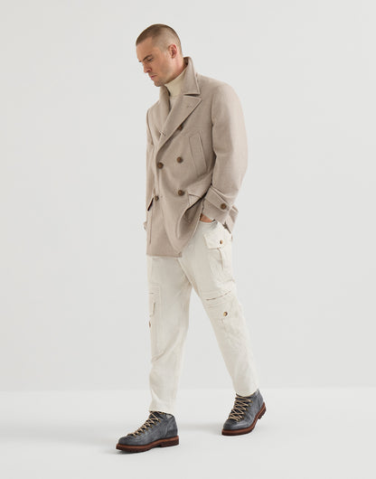 بوت برباط من Brunello Cucinelli، جلد عجل أزرق