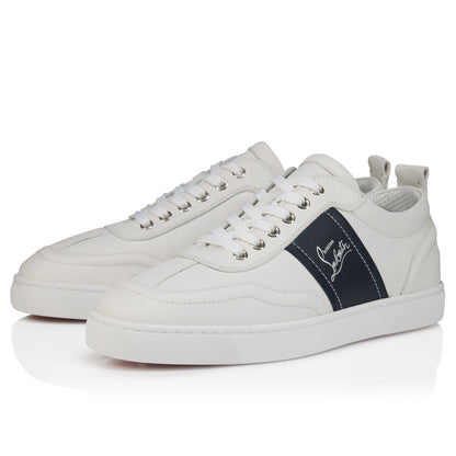 حذاء رياضي Retero من Christian Louboutin، جلد عجل أبيض وكحلي