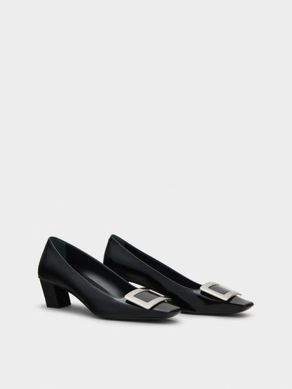 حذاء بكعب Belle Vivier من Roger Vivier، جلد لامع مصقول