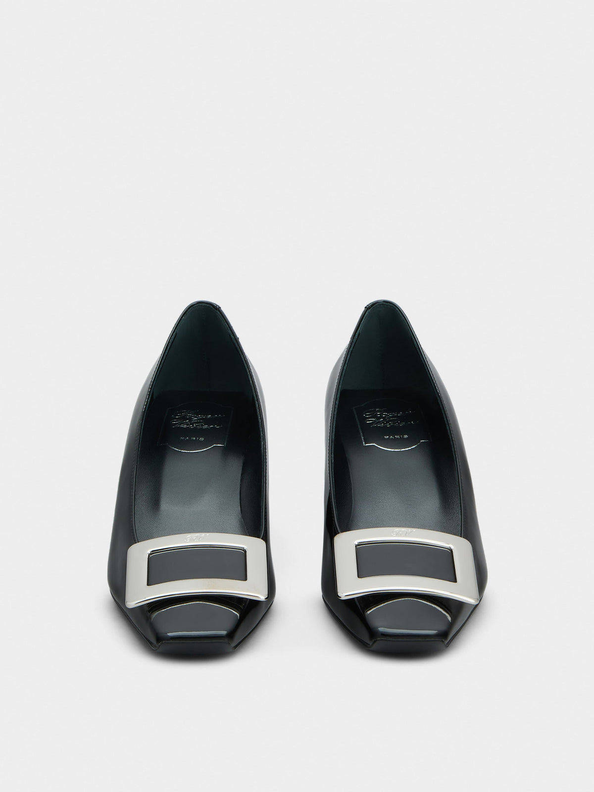 حذاء بكعب Belle Vivier من Roger Vivier، جلد لامع مصقول
