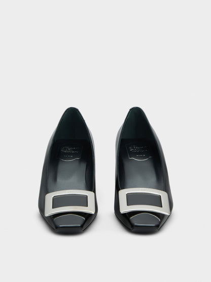 حذاء بكعب Belle Vivier من Roger Vivier، جلد لامع مصقول
