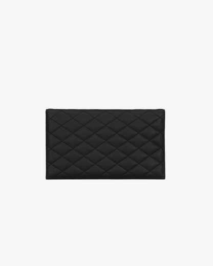 حقيبة من Saint Laurent، جلد حمل أسود ونحاس