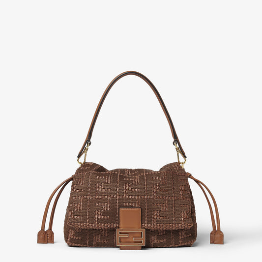 Fendi Raffia Bag, Natural Brown