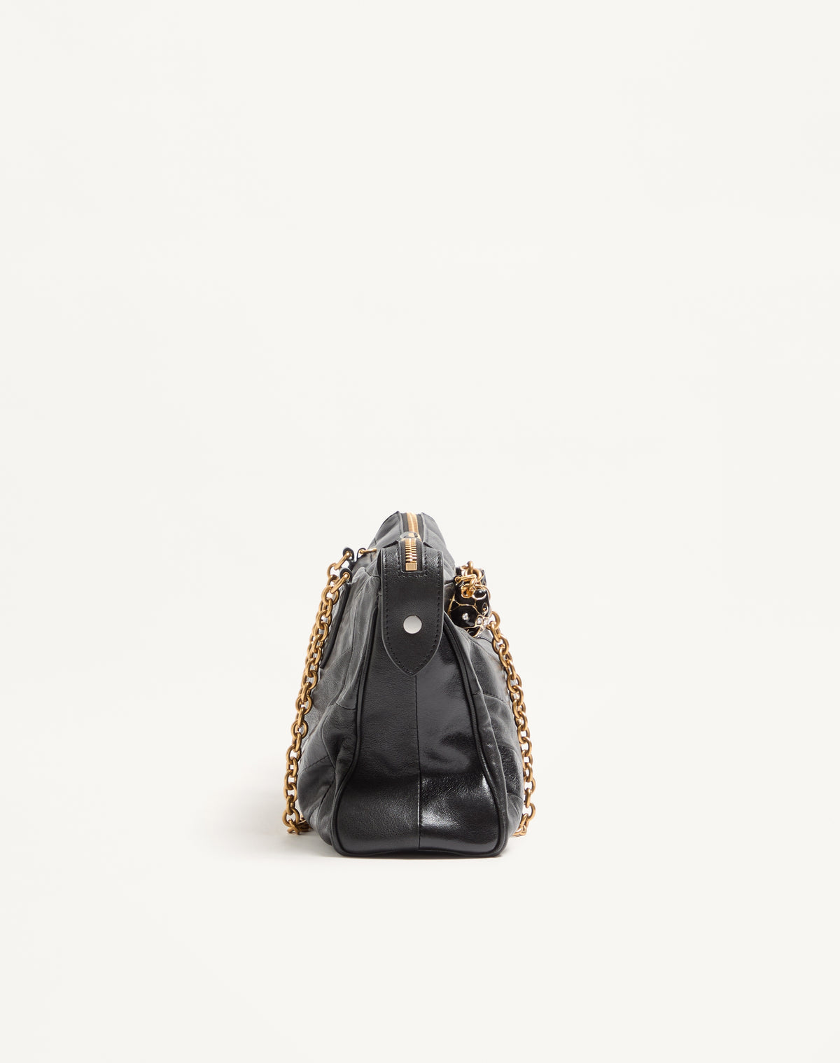 Valentino Garavani VLogo Signature Shoulder Bag, Black Lambskin