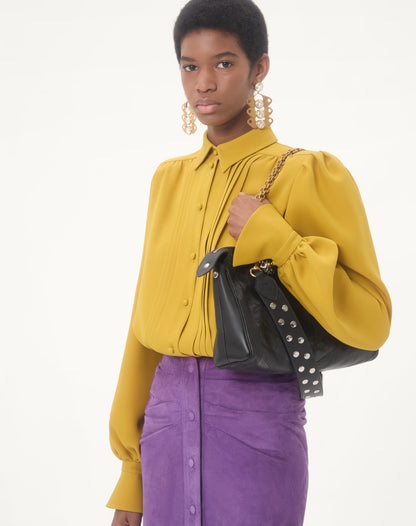 Valentino Garavani VLogo Signature Shoulder Bag, Black Lambskin