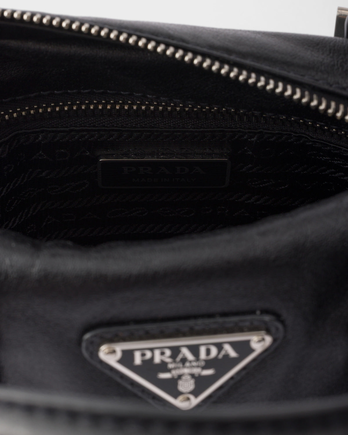 Prada Top-Handle Handbag, Black Calf Leather