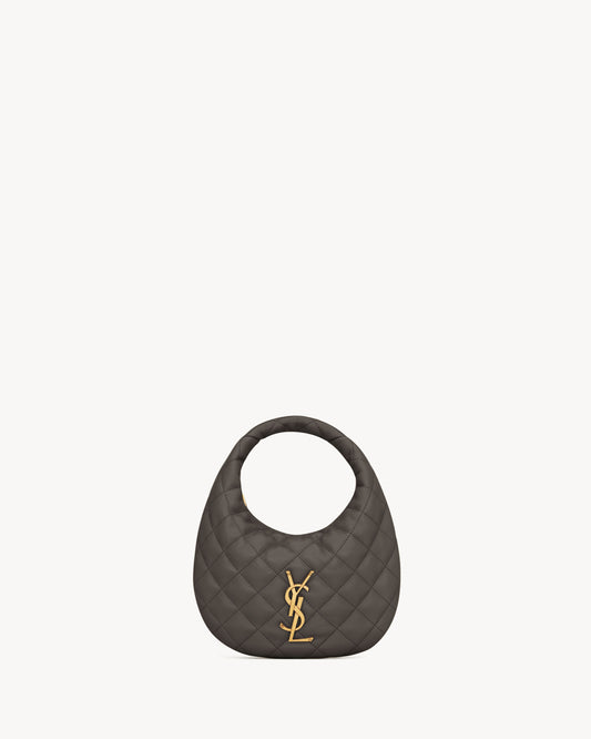 Saint Laurent Shoulder Bag, Grey Lambskin