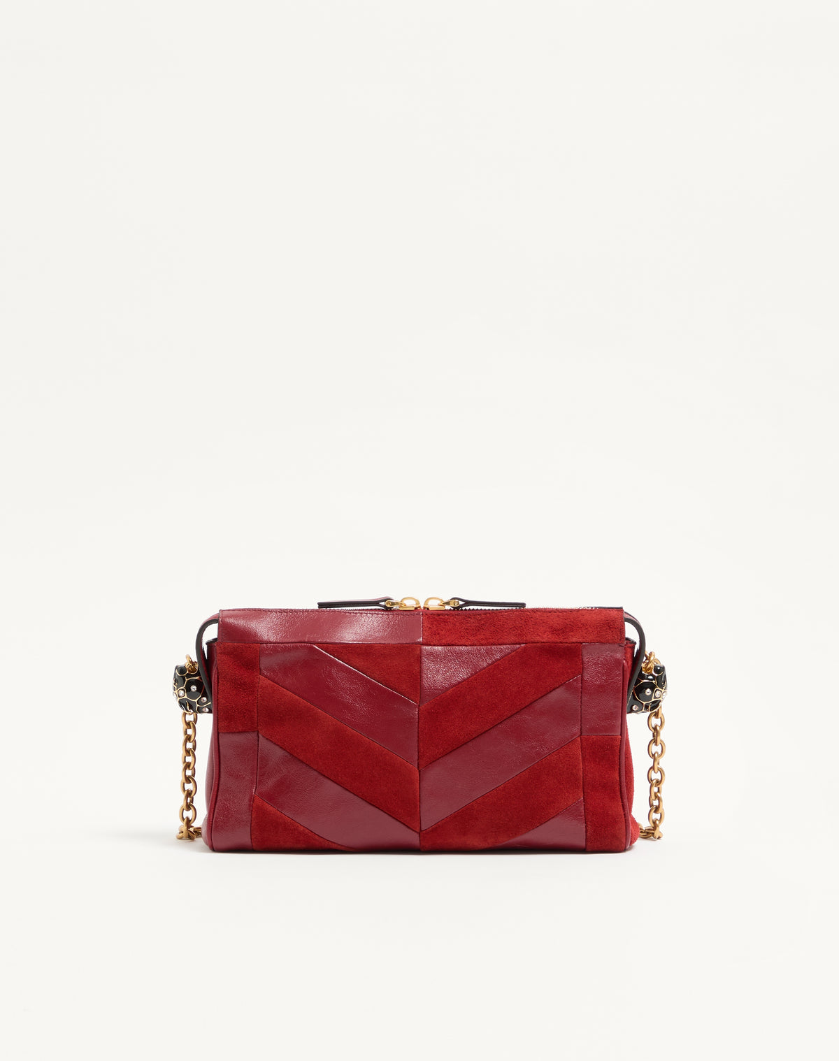 Valentino Garavani Bag, Red Calf Leather & Suede