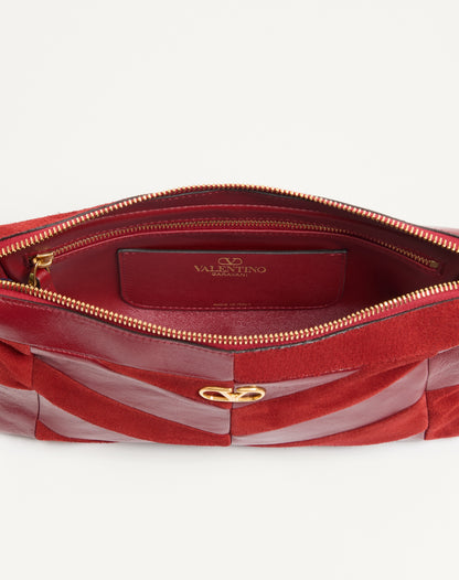 Valentino Garavani Bag, Red Calf Leather & Suede