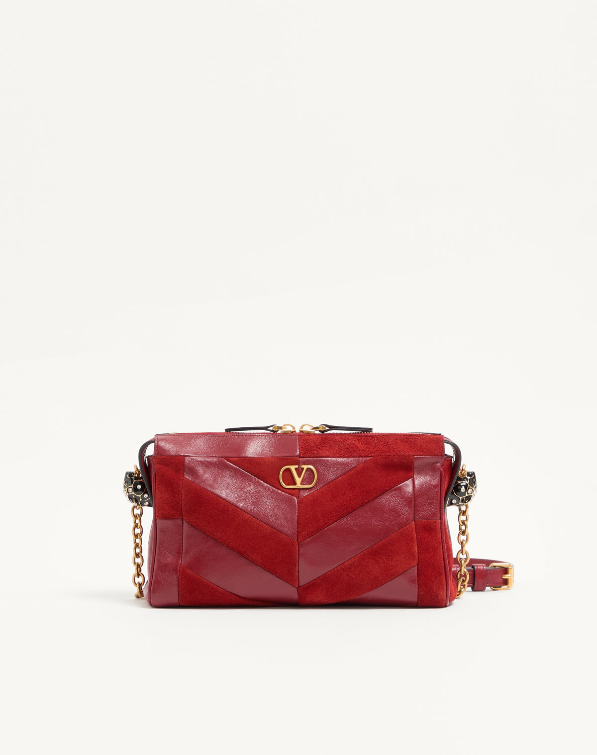 Valentino Garavani Bag, Red Calf Leather & Suede