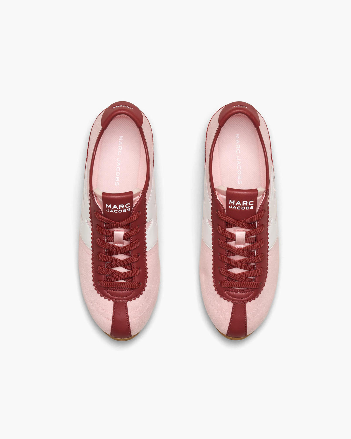 حذاء رياضي من Marc Jacobs، جلد عجل وبوليستر وردي