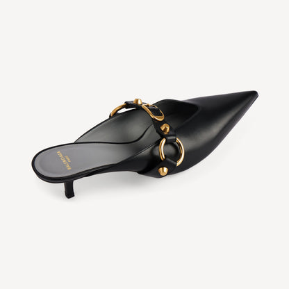 حذاء بكعب 55mm من Balenciaga، جلد عجل أسود