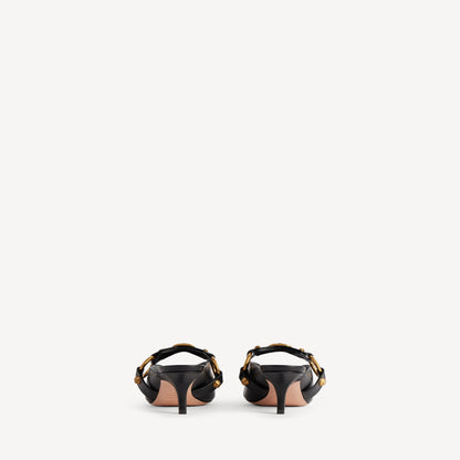حذاء بكعب 55mm من Balenciaga، جلد عجل أسود
