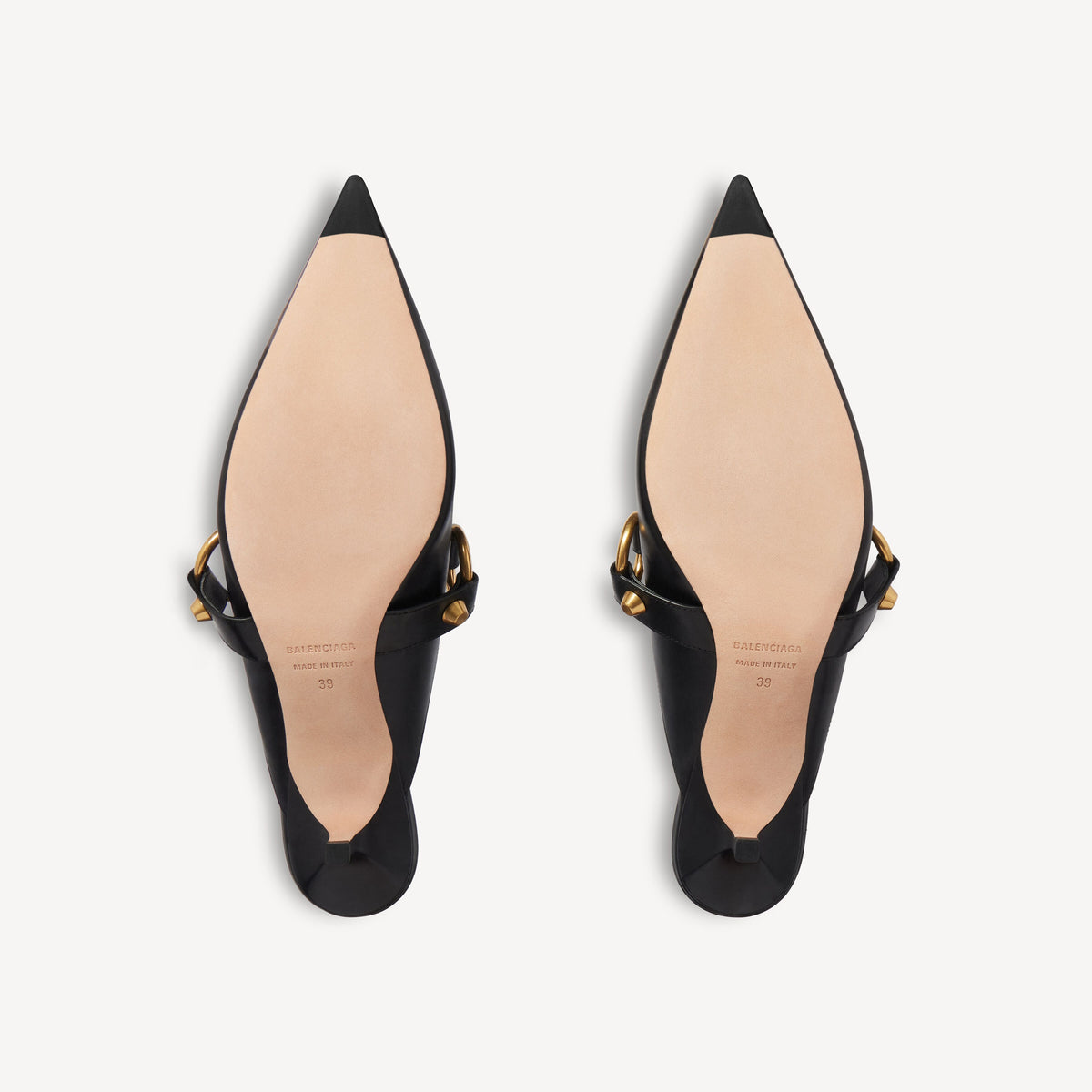 حذاء بكعب 55mm من Balenciaga، جلد عجل أسود