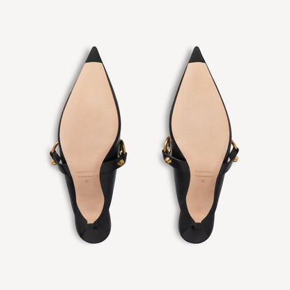 حذاء بكعب 55mm من Balenciaga، جلد عجل أسود