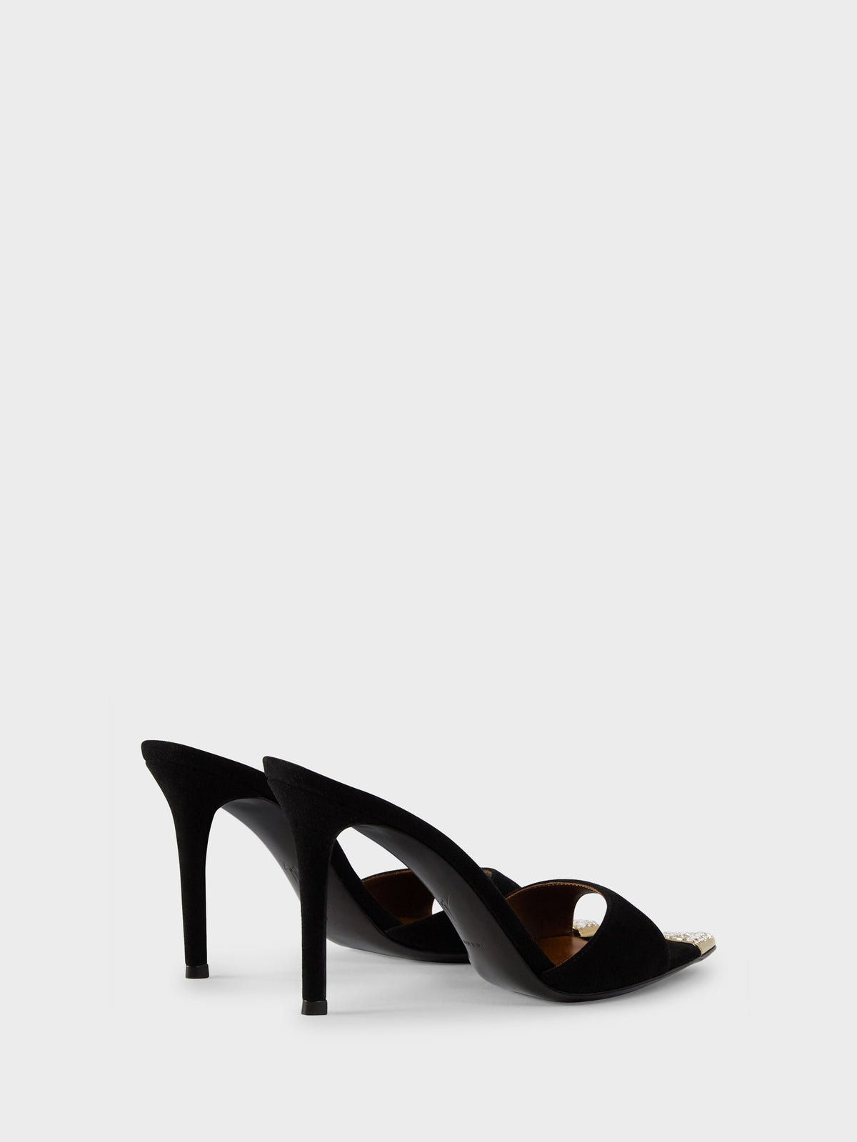 حذاء بكعب عالٍ من Giuseppe Zanotti، شامواه عجل أسود
