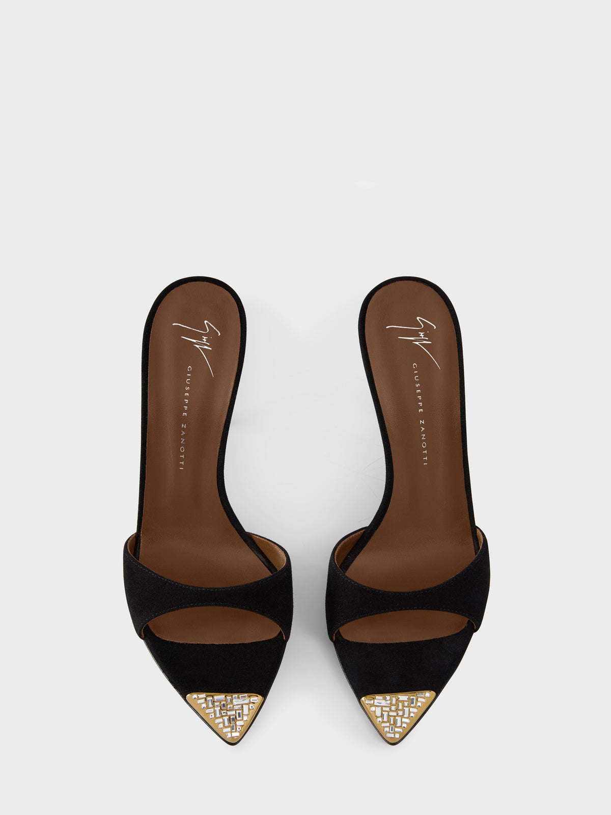 حذاء بكعب عالٍ من Giuseppe Zanotti، شامواه عجل أسود